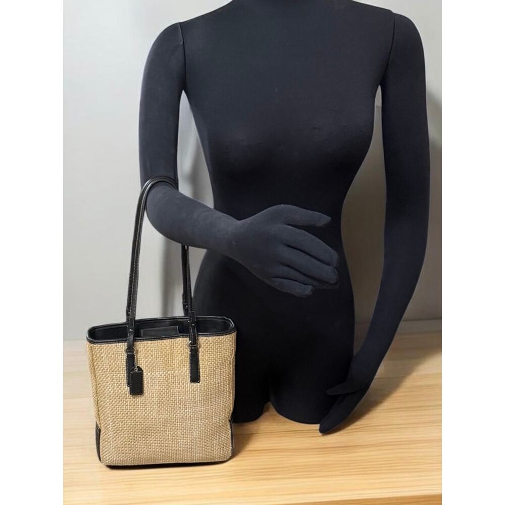 Vintage Coach 8157 Straw Cabana Lunch Tote - Picture 9 of 14